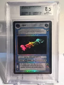Star Wars CCG Reflections I 1 Foil “Spiral” Rebel Capital Ship GRADED BGS 8.5 - Picture 1 of 2