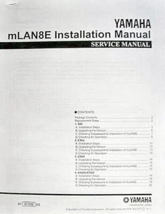 Yamaha mLAN8E Installation Manual Booklet for use with S80 CS6x CS6R A4000 A5000 - Picture 1 of 1
