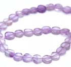 HALF STRAND NATURAL PINK AMETHYST SMOOTH COIN / DISC BEADS, APPROX 4.5 MM 