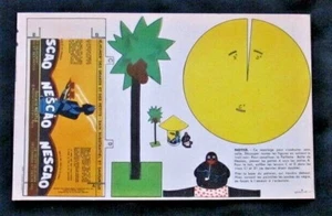 Carte à découper Paillotte personnage Nescao Nestlé Paris Années 30 - Bild 1 von 3