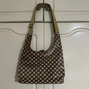 ORLA KIELY Vinyl coating Shoulder bag Olive Coffee cup trapezoid - Picture 1 of 10