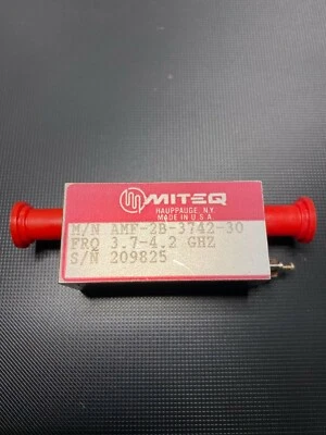 Miteq M/N AMF-2B-3742-30 20dB RF Microwave Low Noise Amplifier SMA(f) +15V - Image 1 of 3