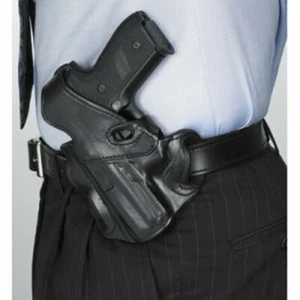 DeSantis L/H Black Leather Thumb Break Gun Holster Sig Sauer P229 w/o Rails NEW! - Picture 1 of 5