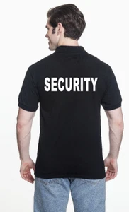 Logotipo de SEGURIDAD en la parte delantera y trasera Impresión en camisetas negras o polos GILDAN - Imagen 1 de 2