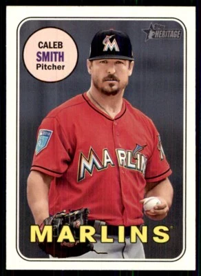 2018 Topps Heritage Caleb Smith Miami Marlins #647 - Image 1 of 2