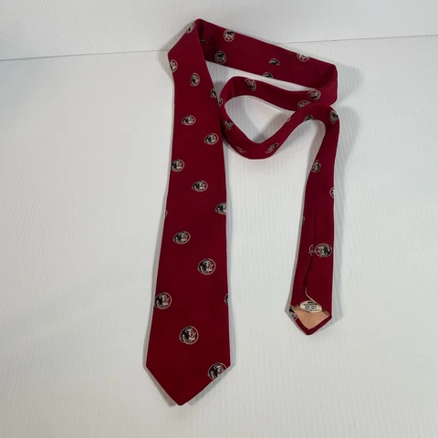 Vintage Florida State Seminoles Tie Neck Tie Red Football Collegiate Products Cover