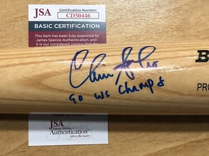 Chris Sabo AUTOGRAFO FIRMATO 1990 WSC BIG STICK BAT CINCINNATI REDS JSA B - Foto 1 di 5