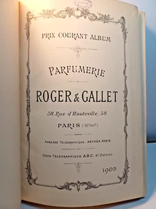 RARE 1905 Roger & Gallet Paris Perfume Catalog 4th Edition HC Book JRRC - Picture 1 of 18