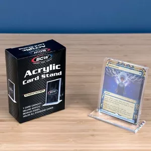 Vertical Acrylic Card Stand Display Holder UV Protection Baseball Sport Card BCW - Picture 1 of 13
