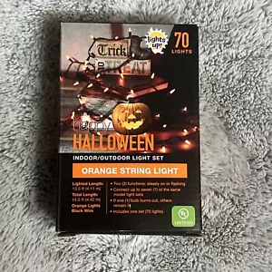 Halloween Indoor/Outdoor Orange String Lights (70 lights) 14.5ft - Picture 1 of 2