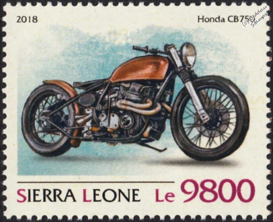 HONDA CB750 Universal Standard Motorcycle Motorbike Stamp (2018 Sierra Leone) - Image 1 of 1