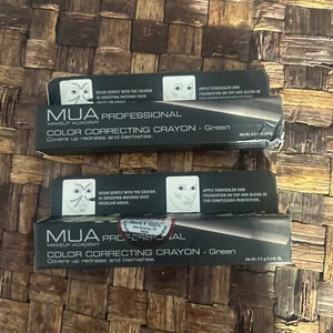 2 MUA Makeup Academy Color Correcting Crayon Covers Redness And Blemishes Green - Picture 1 of 1