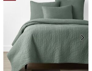 New The Company Store Jade Voile King Cotton Quilt