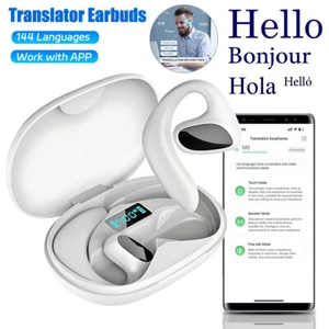 Smart Translator Earbuds 144+ Languages Bluetooth Two Way Online Translation - Picture 1 of 13