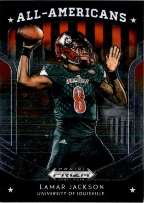 2019 Panini Prizm Draft Picks #59 Lamar Jackson Louisville Cardinals - Image 1 of 2