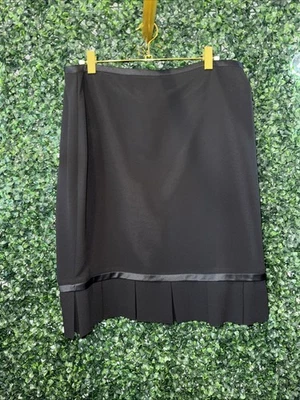 Falda Joseph Ribkoff para mujer 12 negra plisada a lápiz dobladillo forrada nueva con etiquetas Foto 1 de 4
