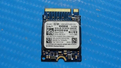 Unidad de estado sólido SSD NVMe M.2 Dell 5400 Kioxia 512 GB KBG40ZNS512G 8C3CP Foto 1 de 2