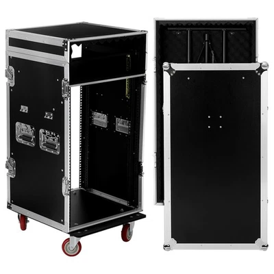 Portable 16U Studio Rack Mobile Workstation Mixer Stand & Desktop DJ Road Case - Image 1 of 4