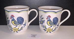 2 Nikko Early Bird Rooster Ceramic Mugs Cups Vintage - Picture 1 of 13
