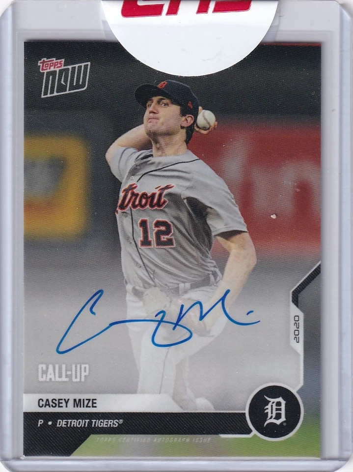2020 Topps Now Auto Casey Mize Detroit Tigers - Image 1 of 1