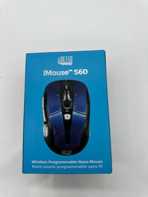 Adesso iMouse S60 Wireless Optical Mouse with 2.4 GHz RF Technology (Blue) - Image 1 of 3