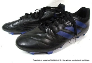 ZAPATOS DEPORTIVOS ADIDAS PARA HOMBRE TACOS NEGROS Y AZULES TALLA 8 Fútbol Fútbol - Imagen 1 de 6
