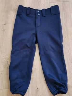 Mizuno Girls YM Youth Medium Navy Girls Softball Pants Performance - Image 1 of 4