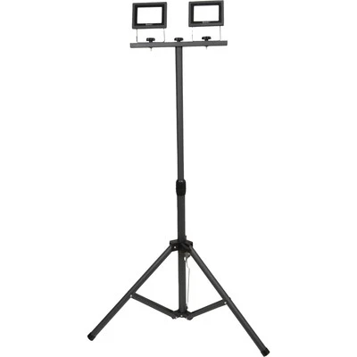 UNITEC LED Strahler Stativ 2x20W 2x1600lm Fluter Scheinwerfer IP65 anthrazit - Bild 1 von 3