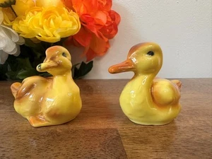 Vintage Goebel Duck Figurines West Germany Pair Hand Painted Ceramic Animal - Picture 1 of 5