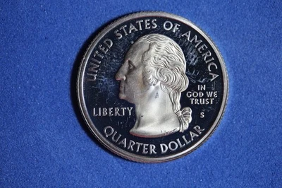 2000 S MASSACHUSETTS SILVER PROOF STATEHOOD WASHINGTON QUARTER #K57328 - Image 1 of 2