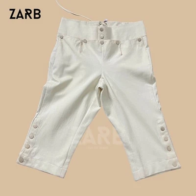 18th Century Colonial White Wool Breeches Men’s Historical Reenactment Pants - Image 1 of 4