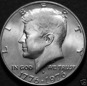 1976 D Kennedy halber Dollar aus US postfrisch Set 1975 - Bild 1 von 2