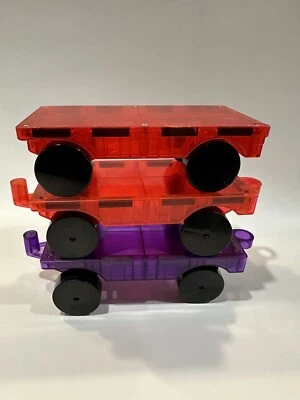 Playmags  TRAINS and Windows Assorted Lot Magnetic Tiles Train Toys - Image 1 of 4