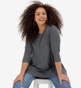Capsule by Simply Be graphite grey 3/4 sleeve swing tunic top dress size 18 BNWT - Picture 1 of 14