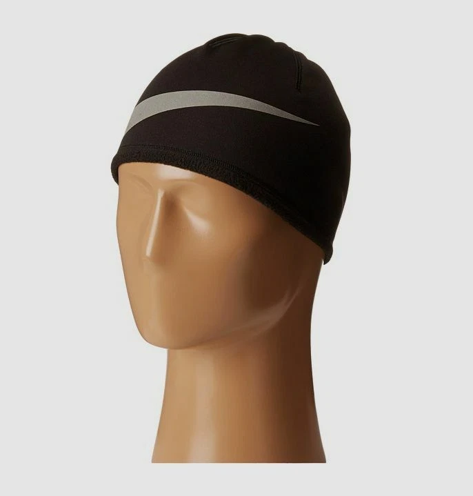 Nike Kids Boys Black Reflective Logo Therma Fit Warm Beanie Hat Size 8/20