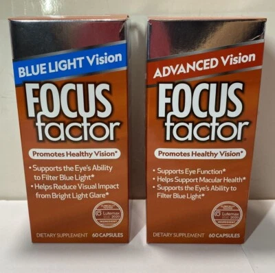LOTE de 2: FACTOR DE ENFOQUE - ADV VISION + SUPLEMENTO DIETÉTICO LUZ AZUL 60 CÁPSULAS EA Foto 1 de 4