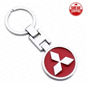 For Mitsubishi 3D Logo Sport Alloy Car Home Key Keychain Ring Decoration Gift - Picture 1 of 4
