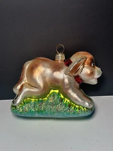VTG 1999 Christopher Radko SEE SPOT RUN Puppy Dog Glass Ornament 99-370-0 - Picture 1 of 6
