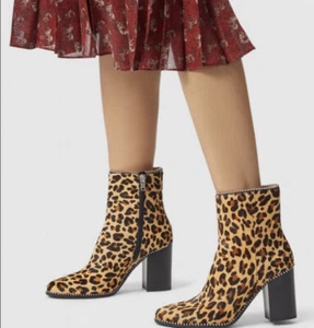 Coach Leopard Print Fur Bootie Sz 6.5 B - Picture 1 of 5
