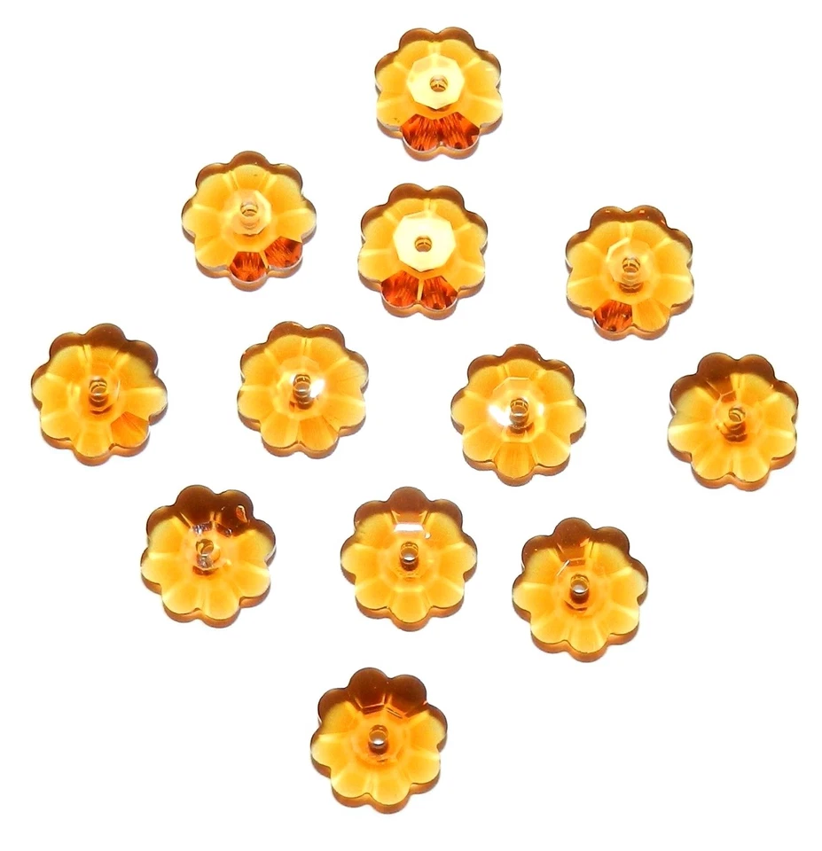 SCM245 Topacio Amarillo Oscuro 8mm Flor Marguerita Swarovski Cristal Cuentas 12 piezas Foto 1 de 1