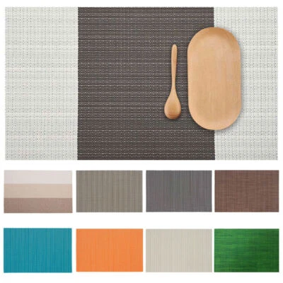 Table Mats Woven Non-Slip Dining Bar Placemat Bowl Cup Kitchen Garden Mat Pad - Image 1 of 4
