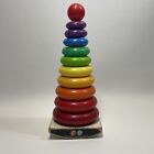 Vintage Fisher Price Rock-A-Stack - 10 ring & ball Wood Base Excellent