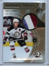  2005-06 SP Game Used Authentic Fabrics Patches #AP-CD Chris Drury 2005-06 58/75