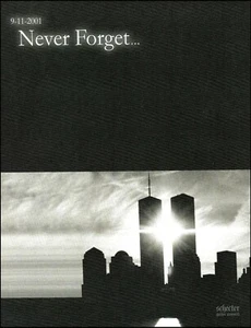 Guitarras Schecter 11-09-2001 Never Forget NYC World Trade Center anuncio Torres Gemelas - Imagen 1 de 3