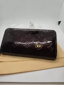 LOUIS VUITTON Long Wallet Zippy Monogram Vernis Bordeaux Enamel Total Pattern - Picture 1 of 9