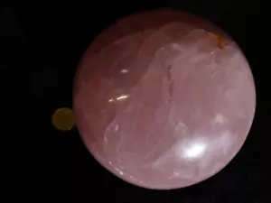 KRQ234 Rosenquarz Kugel 1. Qualität seltene Größe poliert D 130 mm original Mad - Bild 1 von 3