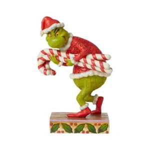 Figura Jim Shore GRINCH ROBAR BASTONES DE CARAMELO DE GRAN TAMAÑO 6008888 NUEVA EN CAJA - Imagen 1 de 3