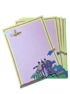 15 Hojas Beatles Amarillo Submarino Hojas Estacionarias 1988 Paper Moon 8x11 - Imagen 1 de 5