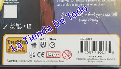 CARD GAME FOR DON ESKRIDGE'S QUEST INDIE PLAYERS FANS READ  - Image 1 of 4