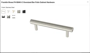 Franklin Messing 5 Zoll Edelstahl Schrankzug 9 Stück - Bild 1 von 4